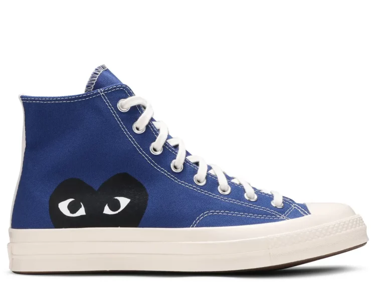 converse chuck taylor all star 70 hi comme des garcons play blue