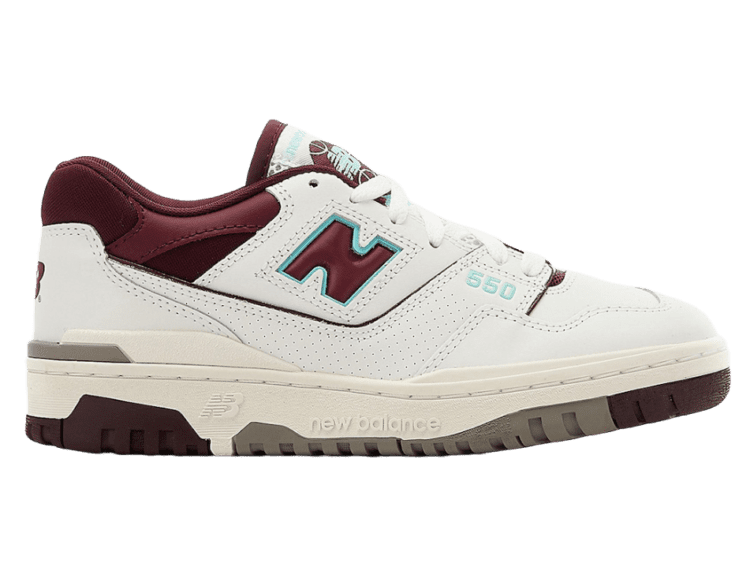 new balance 550 burgundy cyan