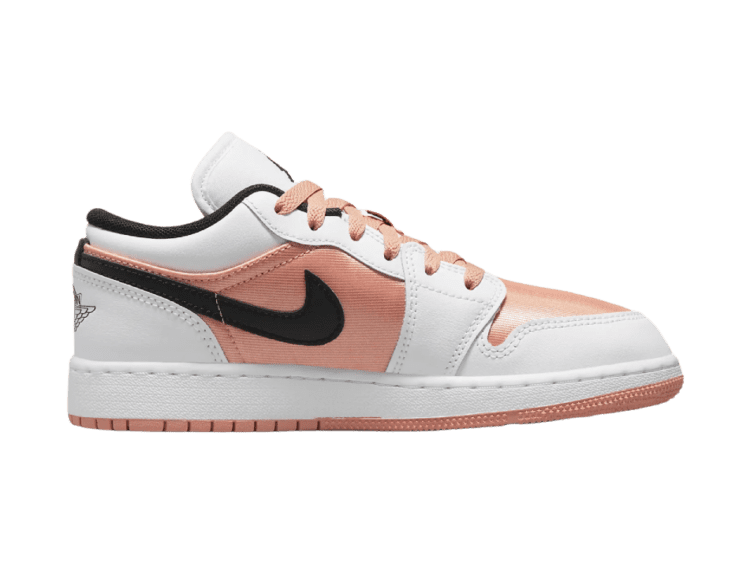 nike air jordan 1 low white light madder root (gs)
