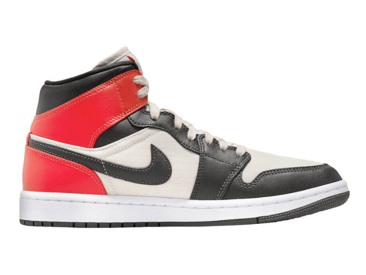 nike air jordan 1 mid newsprint light orewood brown (w)