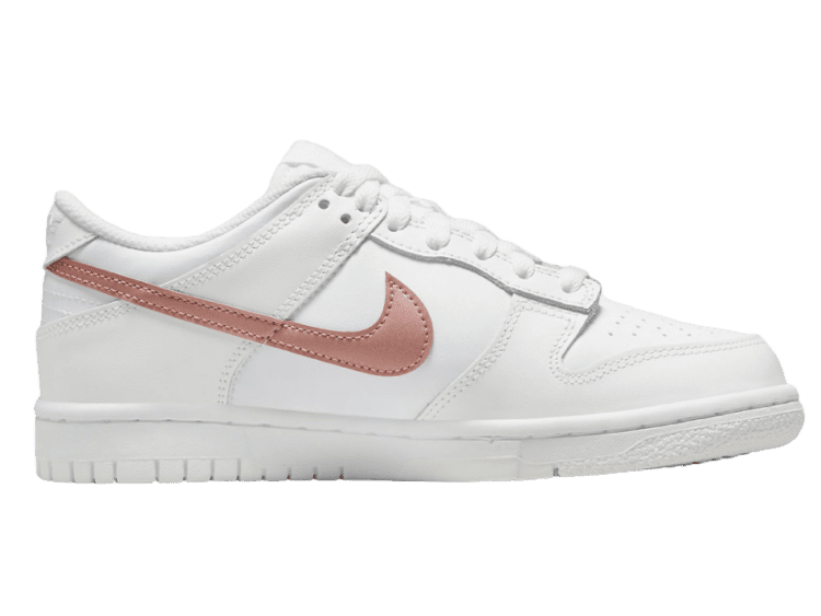 nike dunk low white pink (gs)