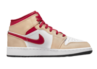 nike air jordan 1 mid light curry cardinal (gs)