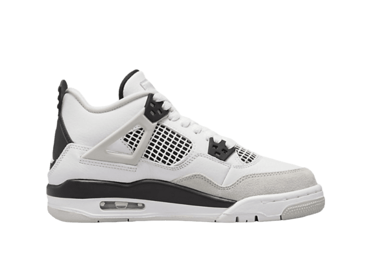 nike air jordan 4 retro military black (gs)