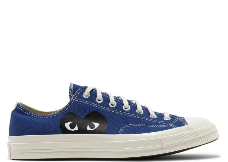 converse comme des garçons play x chuck 70 low blue quartz
