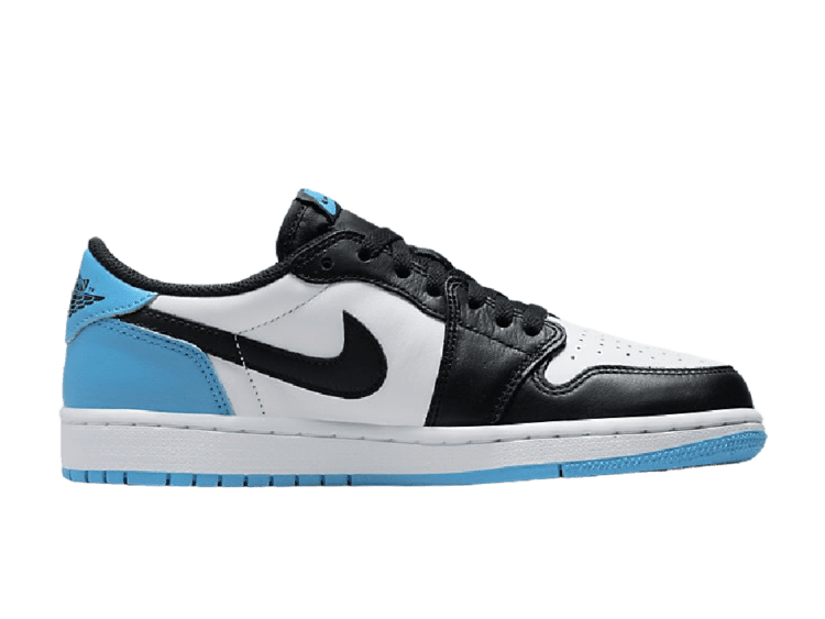 nike air jordan 1 low black dark powder blue (w)
