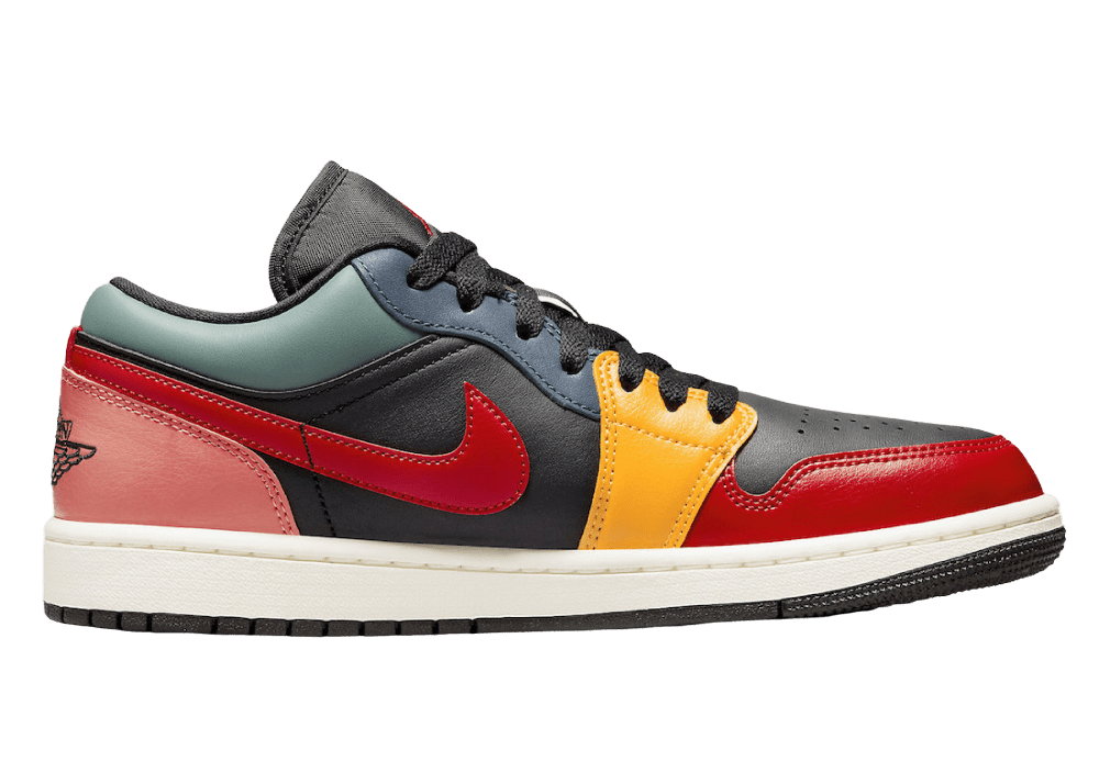 nike air jordan 1 low se black multi color (w)