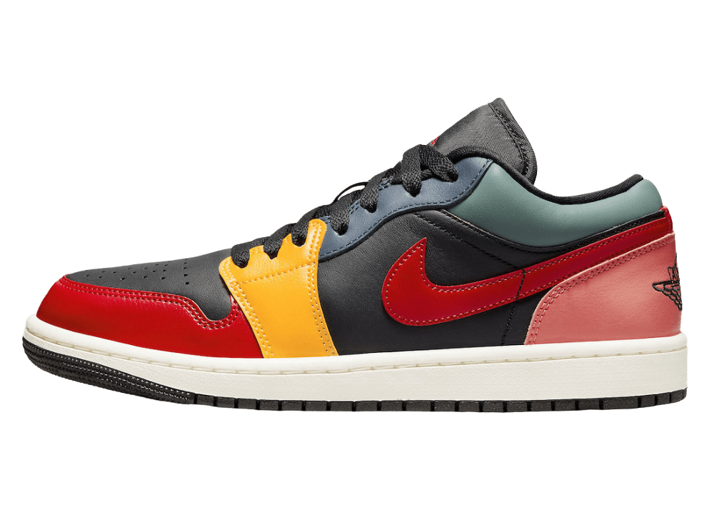 nike air jordan 1 low se black multi color (w)2