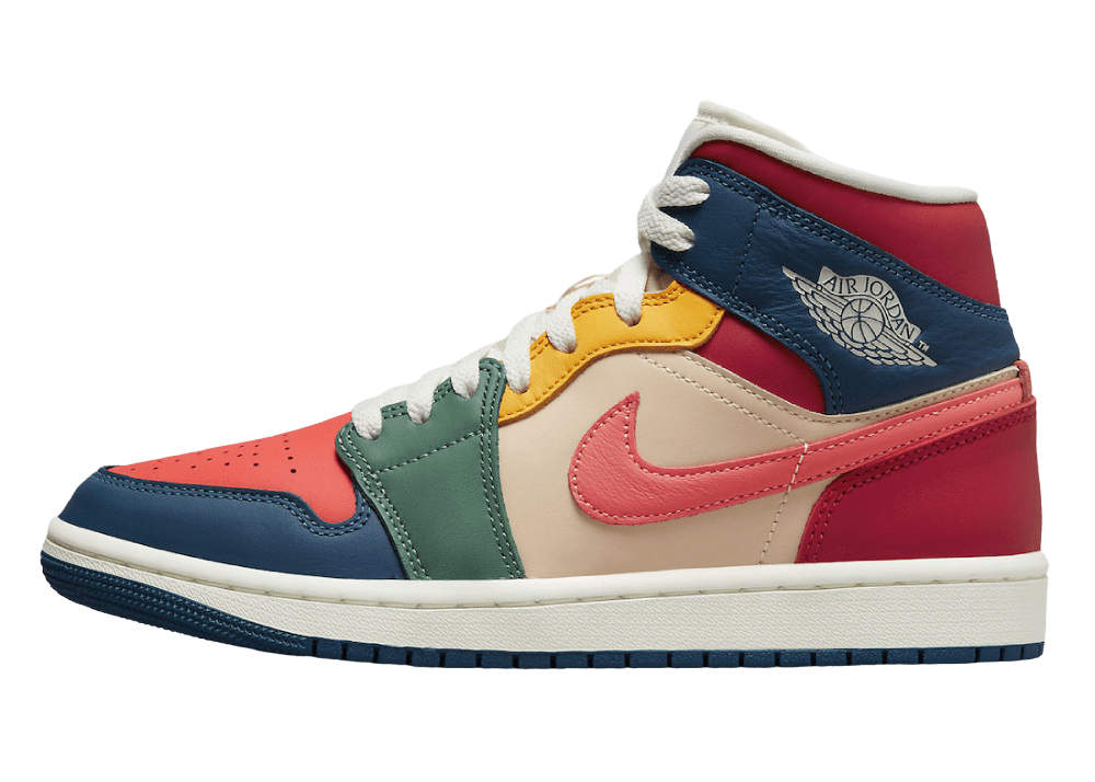 nike air jordan 1 mid multi color (2022) (w)2