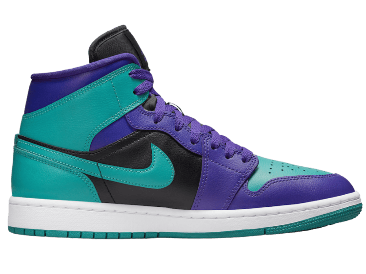 nike air jordan 1 mid black grape (w)