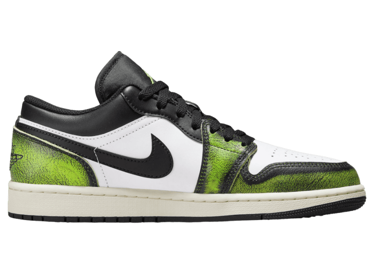 nike air jordan 1 low wear away electric green