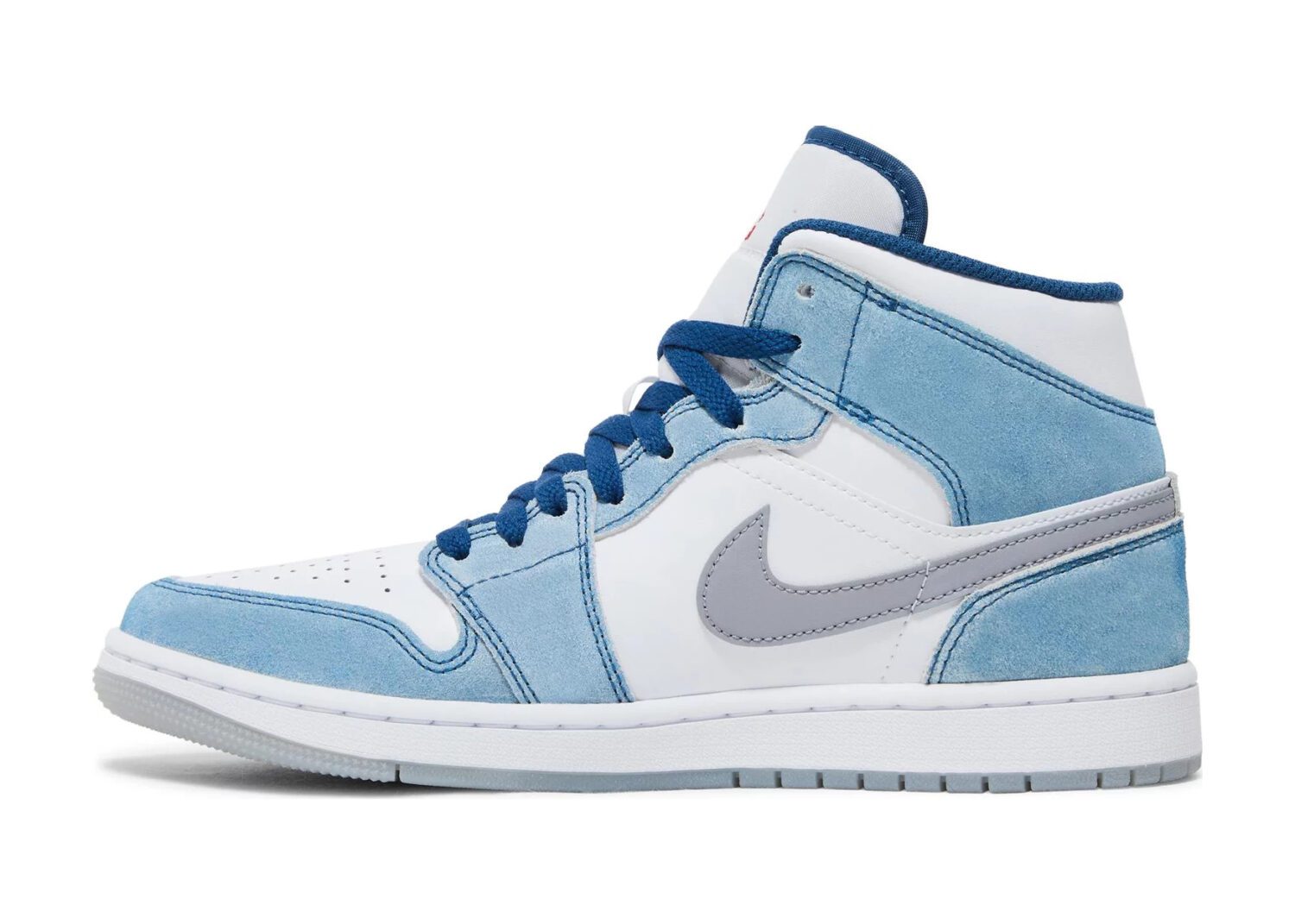 nike air jordan 1 mid french blue fire red