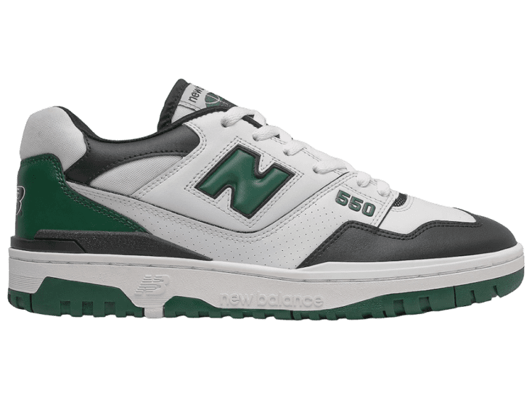 new balance 550 white green black