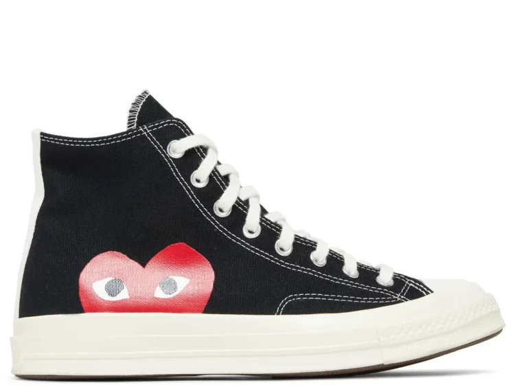 converse chuck taylor all star 70 hi comme des garcons play black