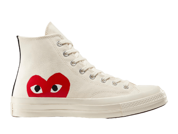 converse chuck taylor all star 70 hi comme des garcons play white
