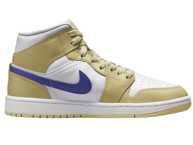 nike air jordan 1 mid lemon wash lapis (w)