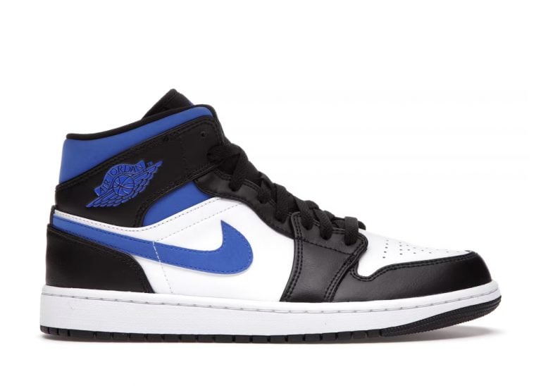 nike air jordan 1 mid white black racer blue