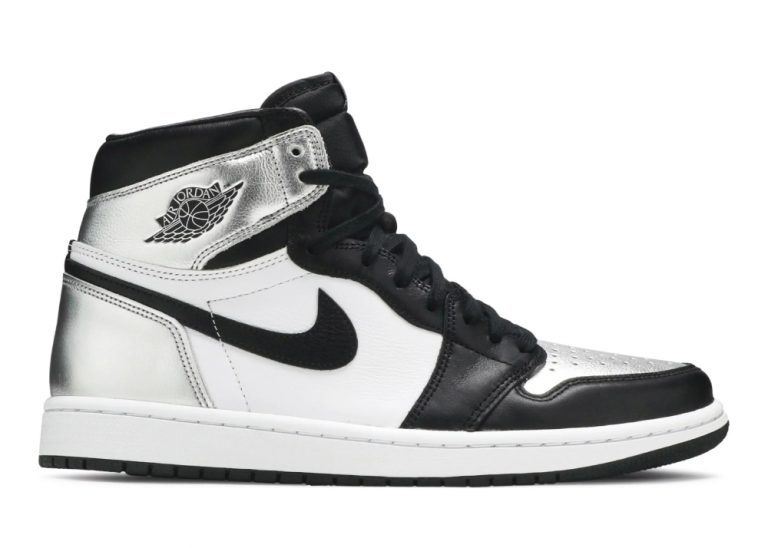 nike air jordan 1 retro high silver toe (w)