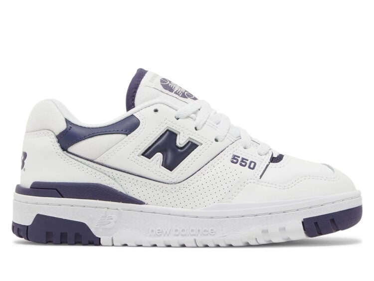 new balance 550 white dark mercury (w)