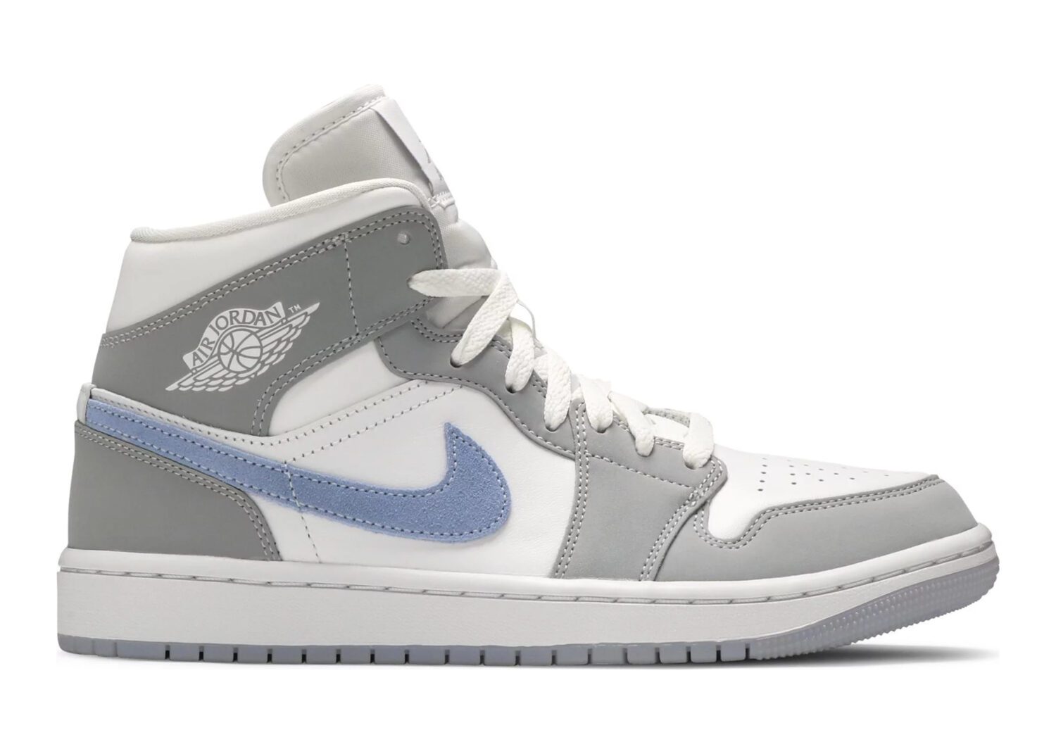 nike air jordan 1 mid grey blue (w)