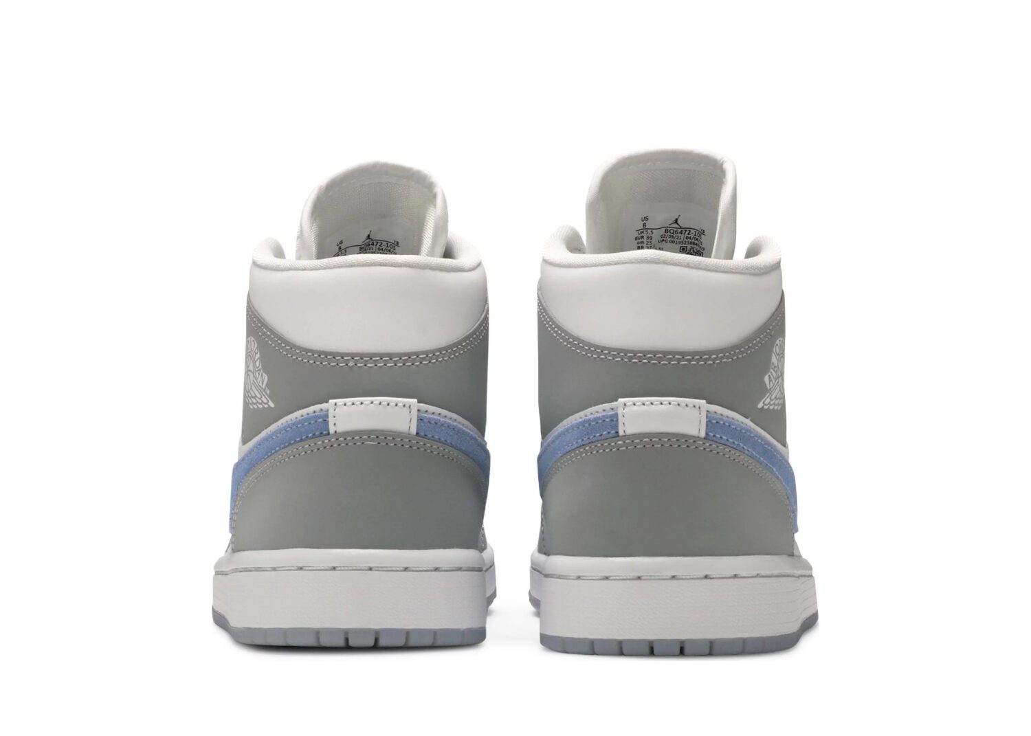 nike air jordan 1 mid grey blue (w)3