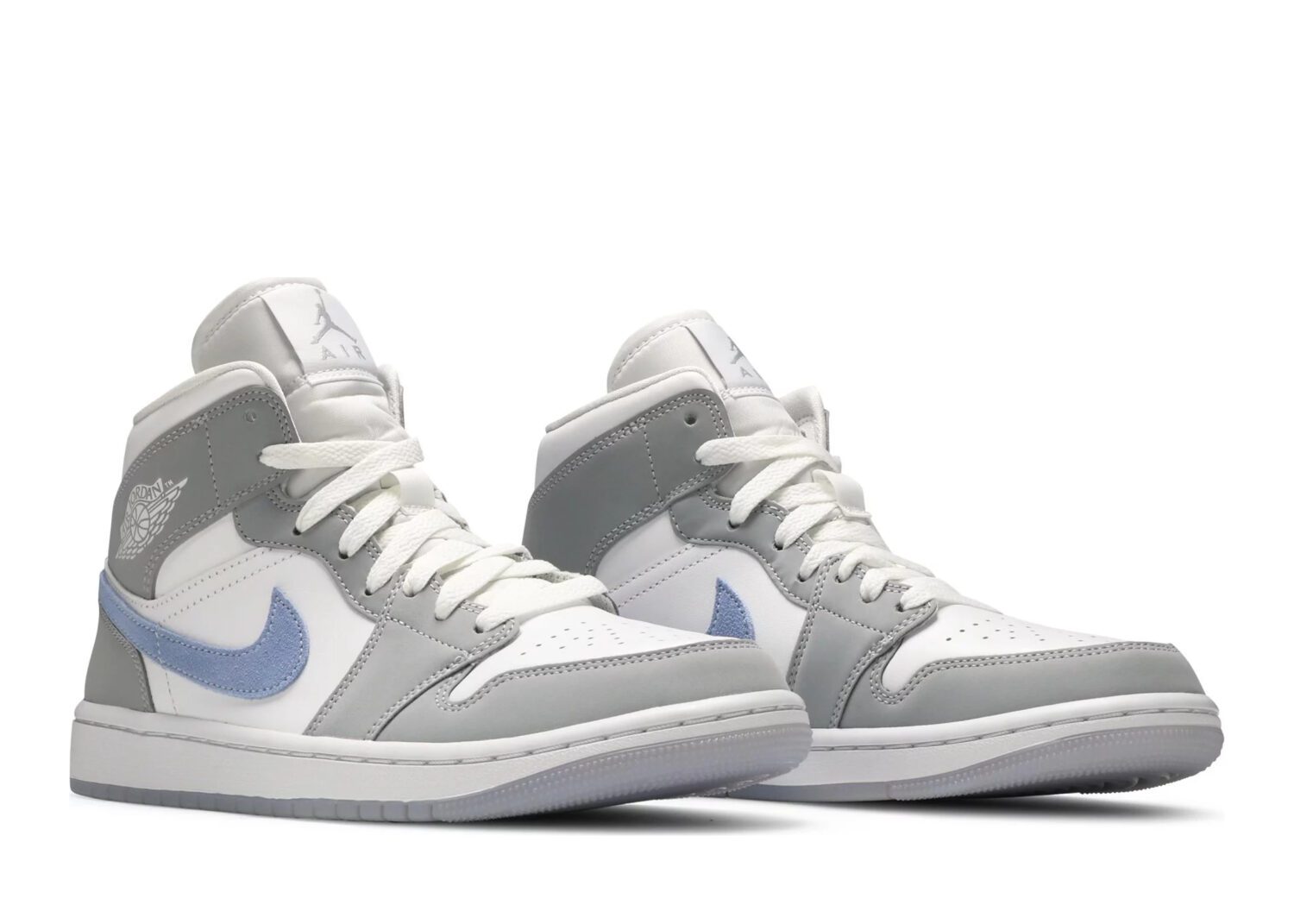 nike air jordan 1 mid grey blue (w)5