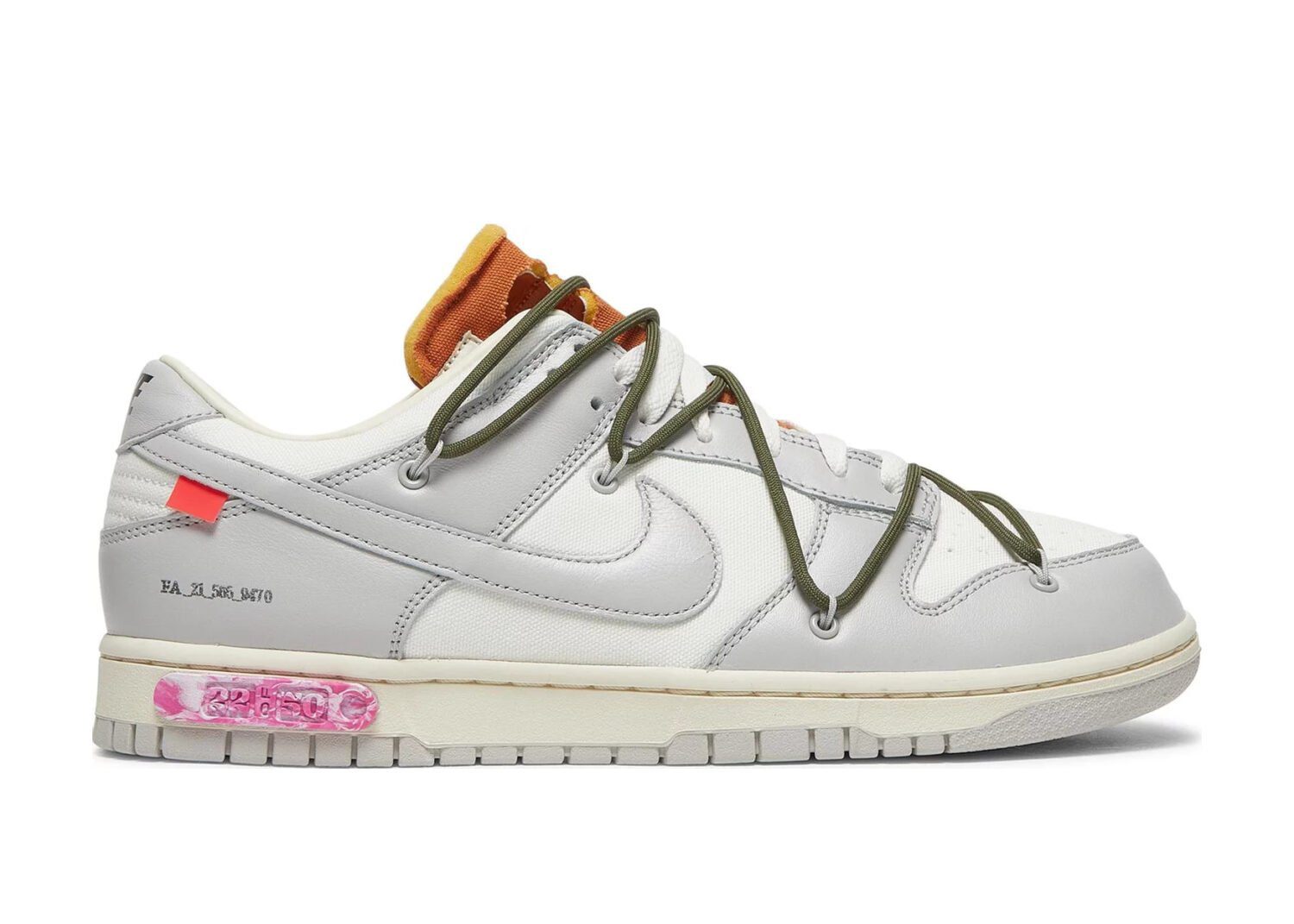 nike dunk low off white lot 22