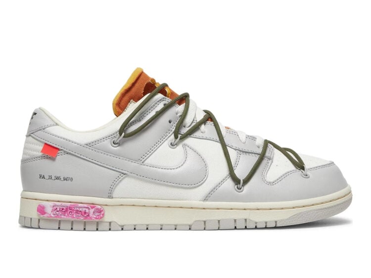 nike dunk low off white lot 22