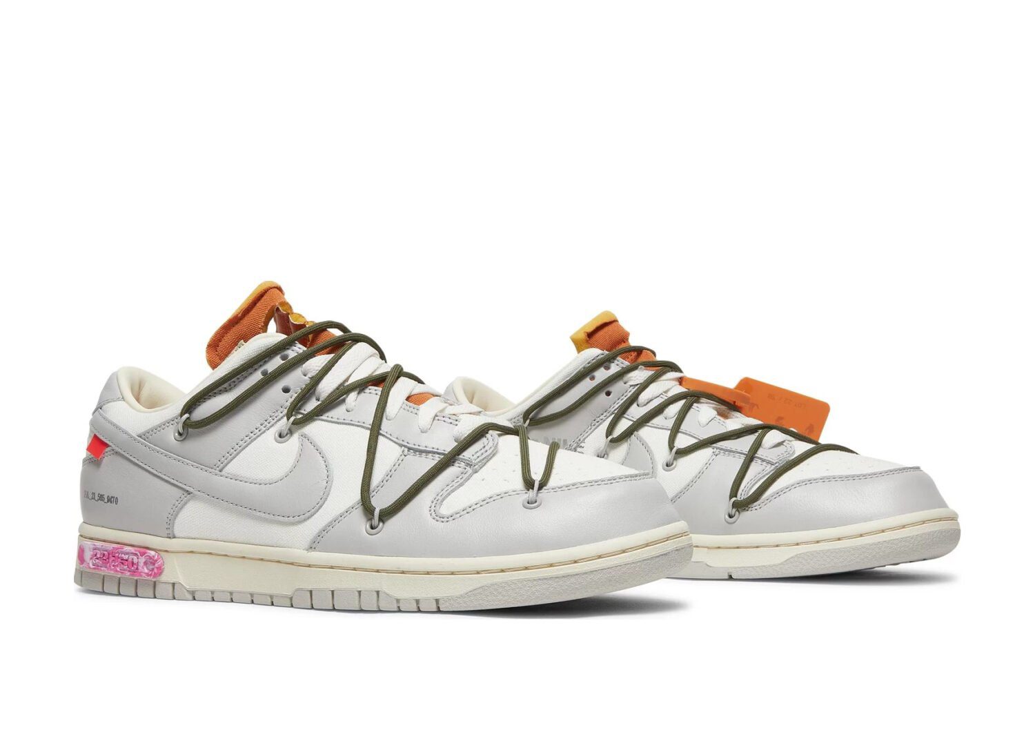nike dunk low off white lot 22