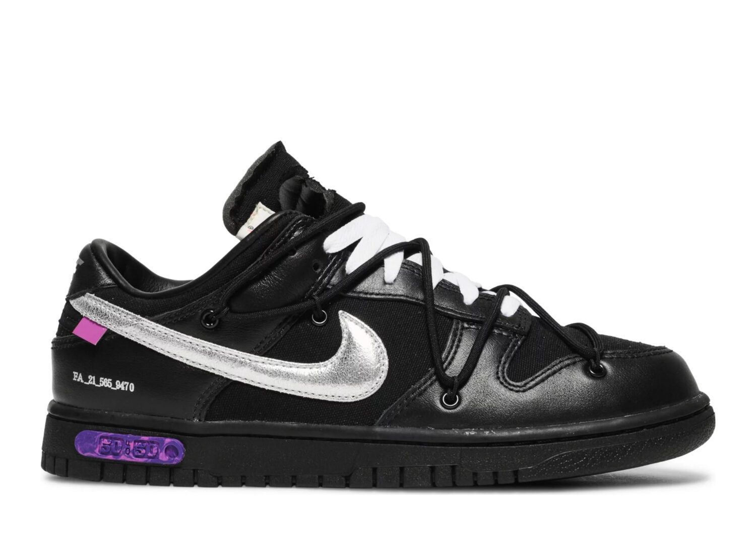 nike dunk low off white lot 50