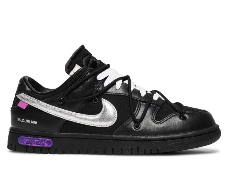nike dunk low off white lot 50