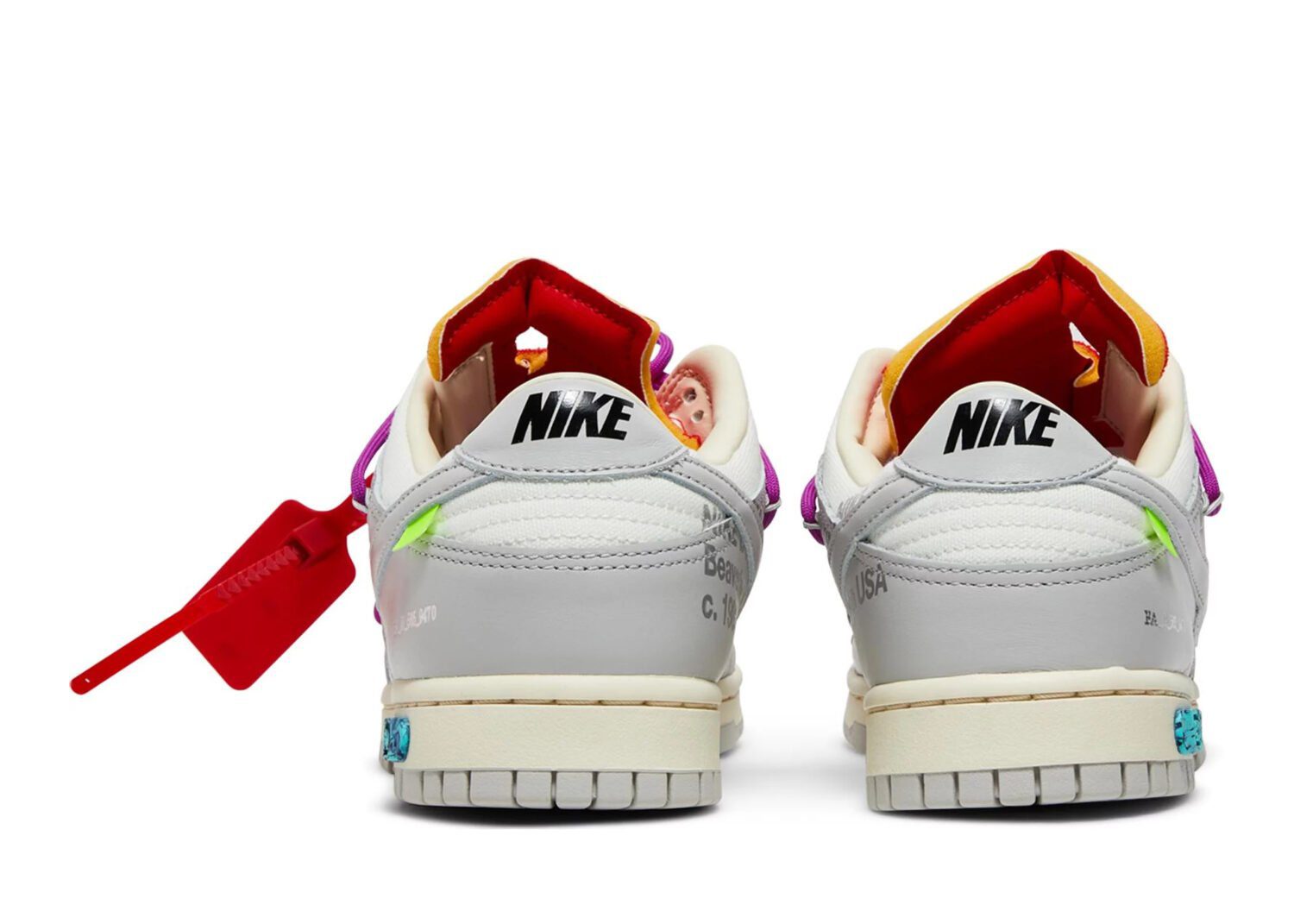 nike dunk low off white lot45 3