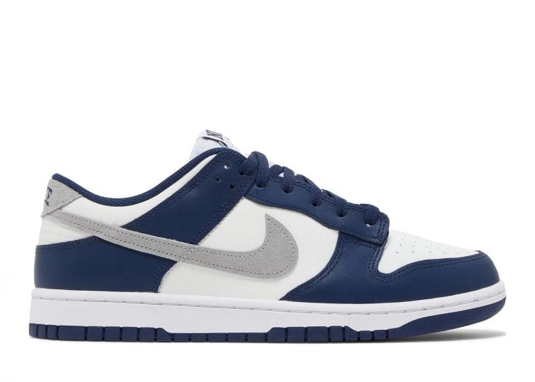 nike dunk low summit white midnight navy
