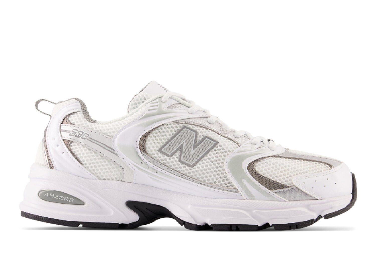 new balance 530 white silver metallic