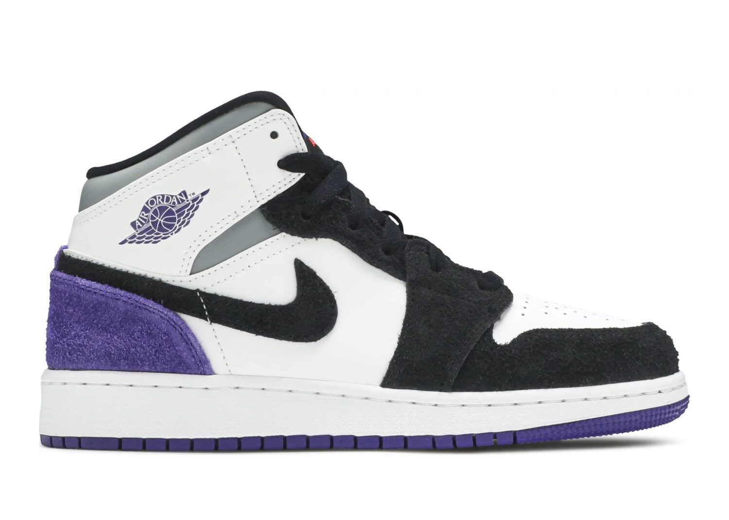nike air jordan 1 mid se purple (gs)