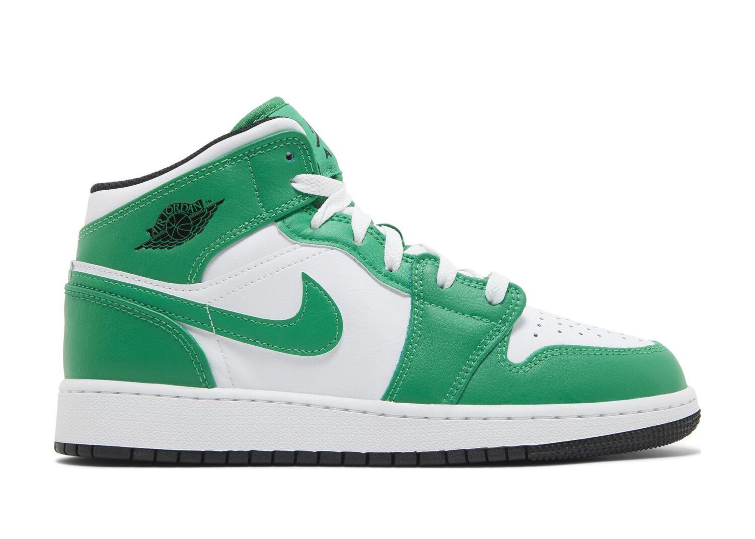 nike air jordan 1 mid lucky green (gs)