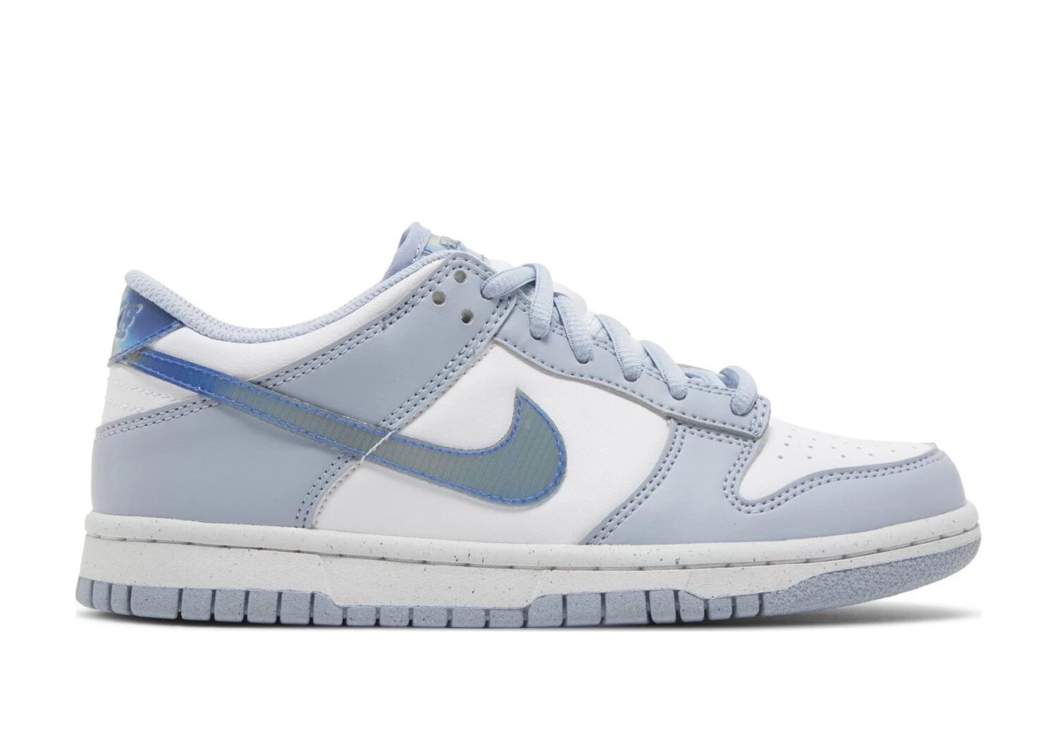 nike dunk low next nature blue whisper iridescent (gs)