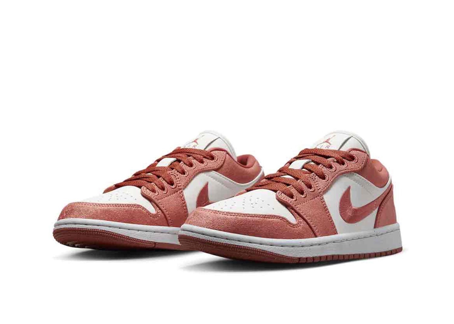 nike air jordan 1 low se canvas sky j orange (w)2