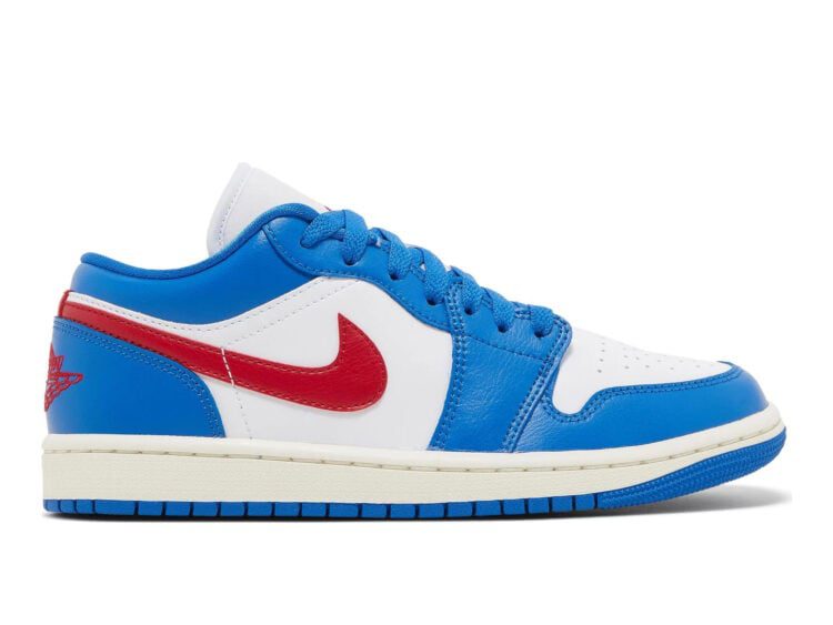 nike air jordan 1 low sport blue gym red (w)