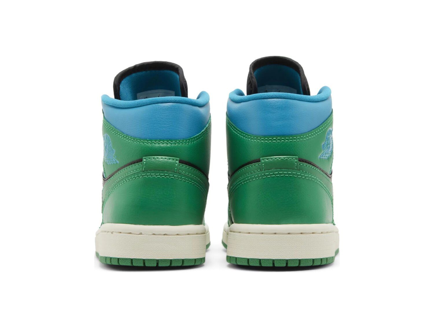 nike air jordan 1 mid lucky green aquatone (w)3