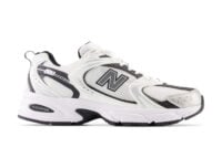 new balance 530 white silver metallic black