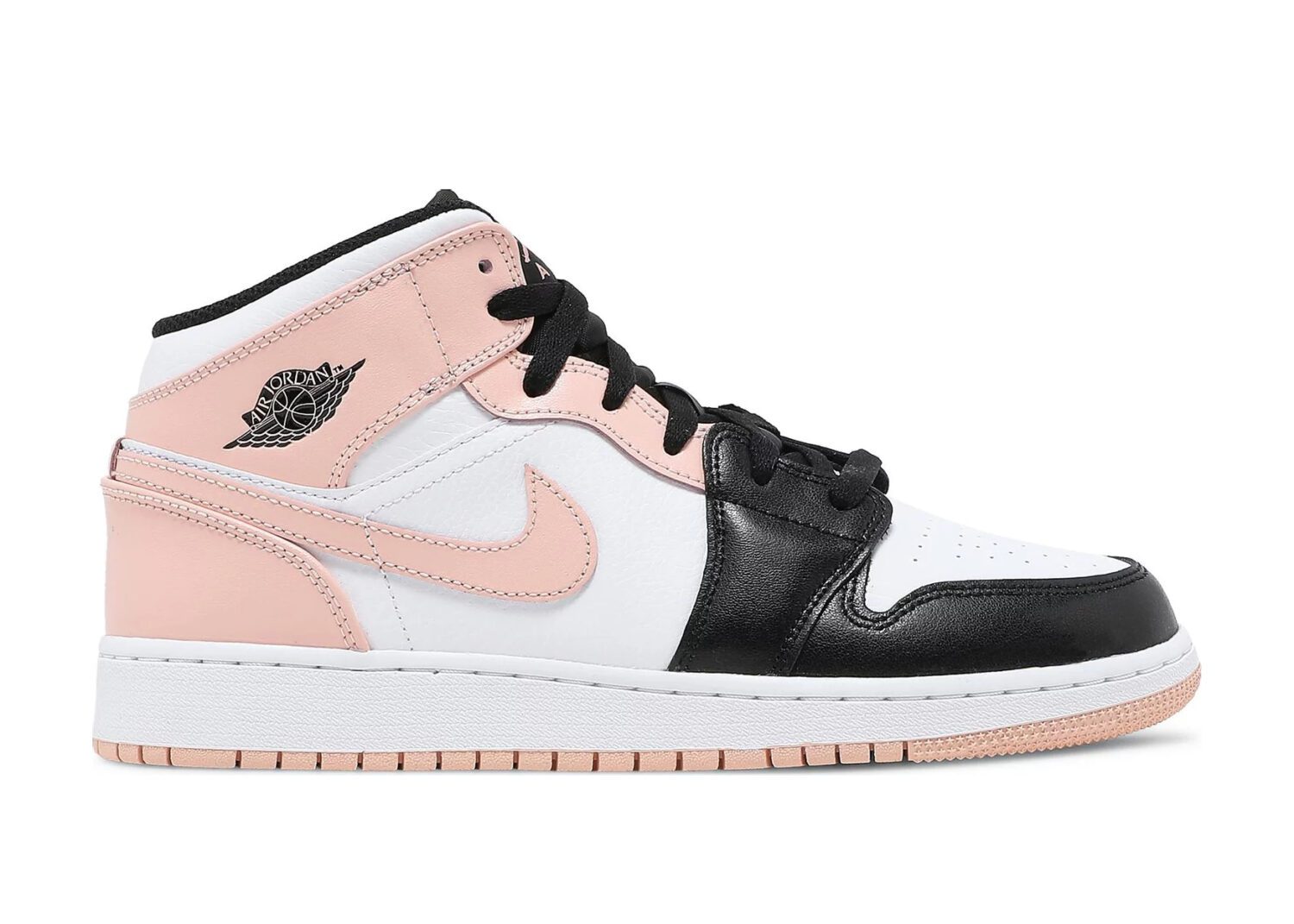 nike air jordan 1 mid crimson tint toe (gs)