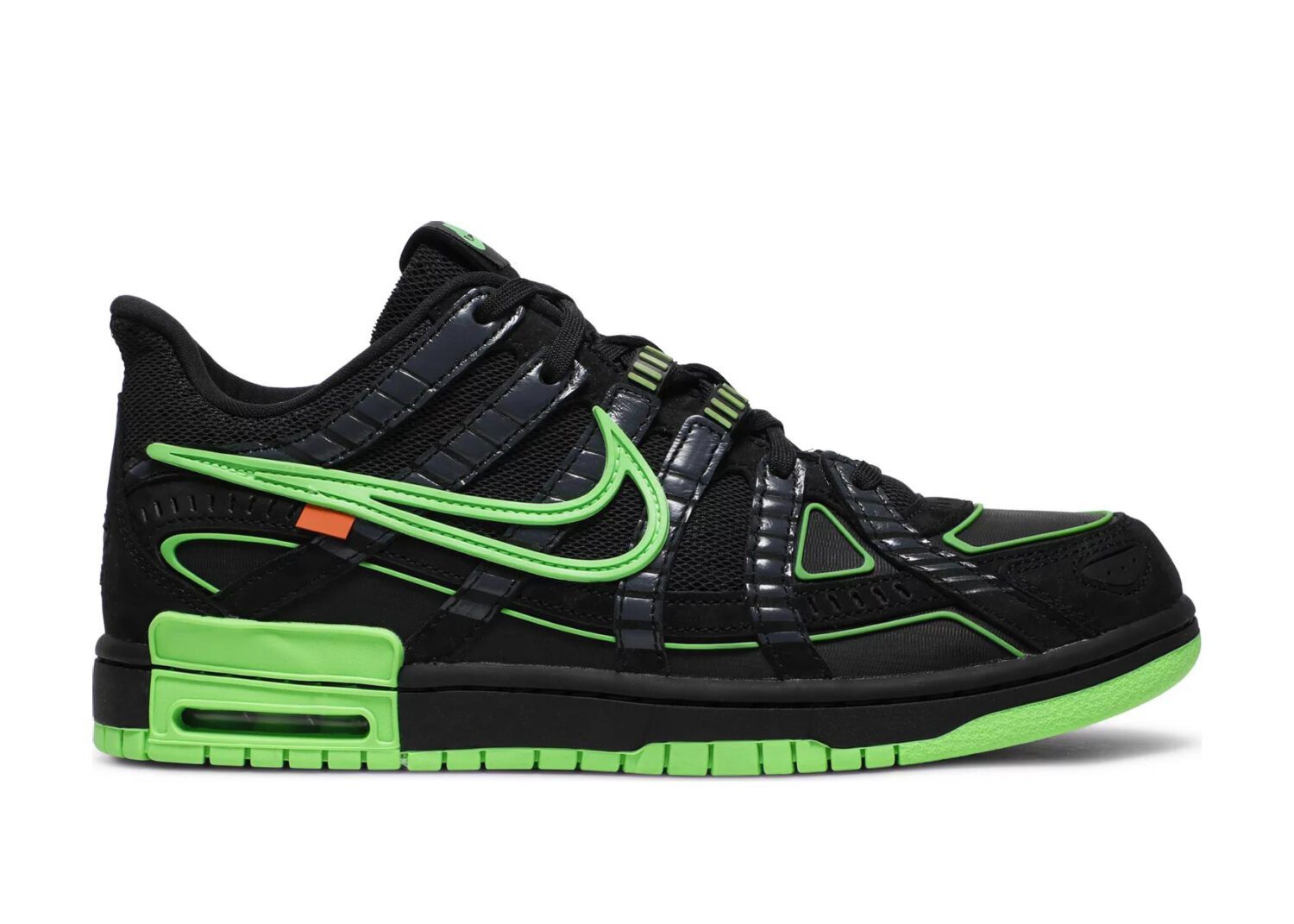 nike air rubber dunk off white green strike