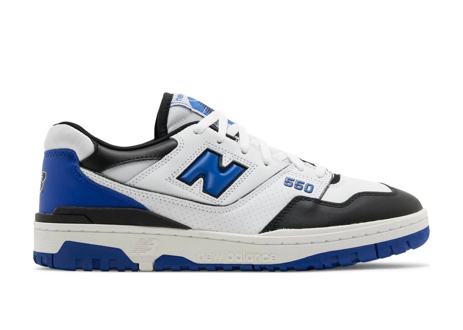 new balance 550 white royal black