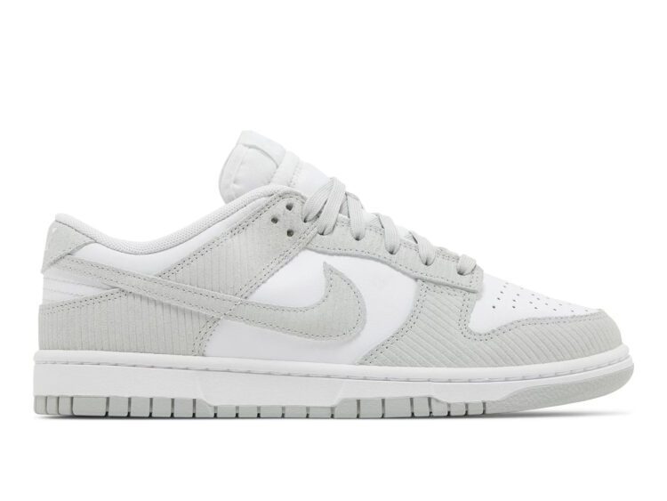 nike dunk low light silver corduroy (w)
