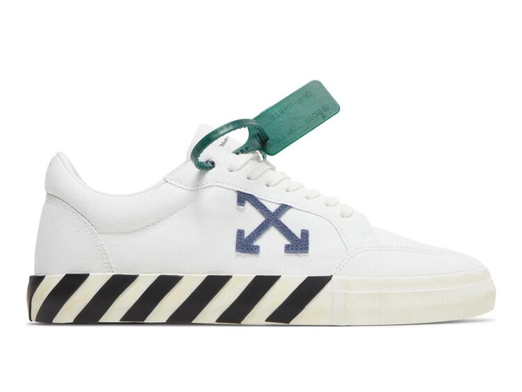 off white vulc low cotton white white blue grey