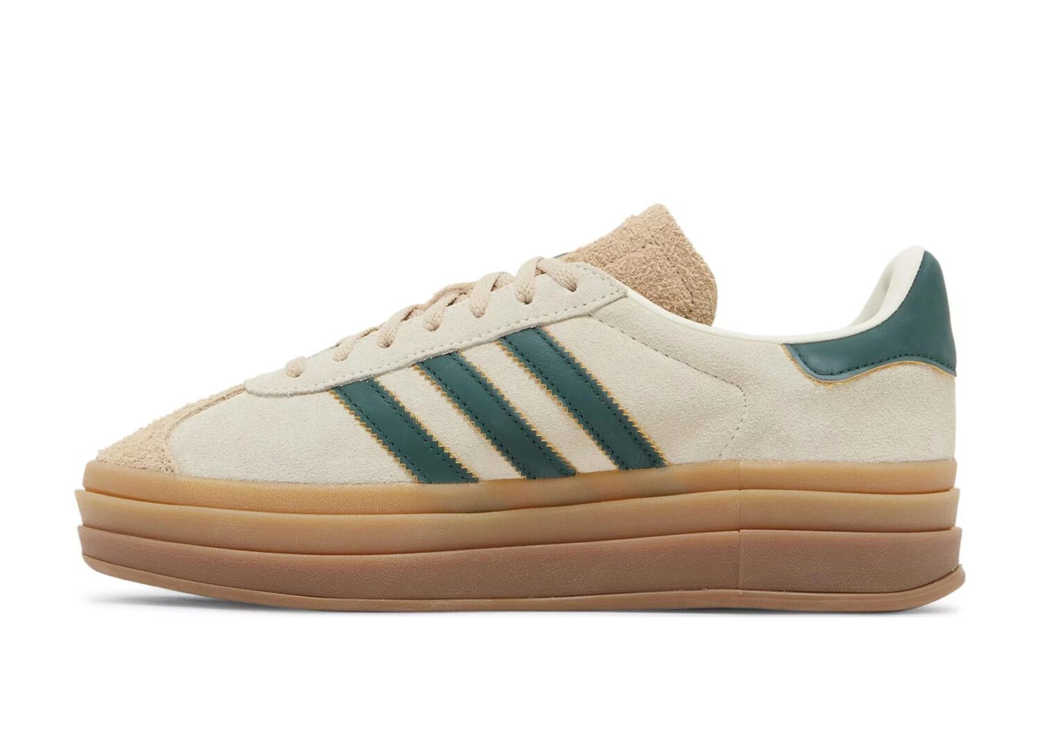 adidas gazelle bold magic beige collegiate green (w)2