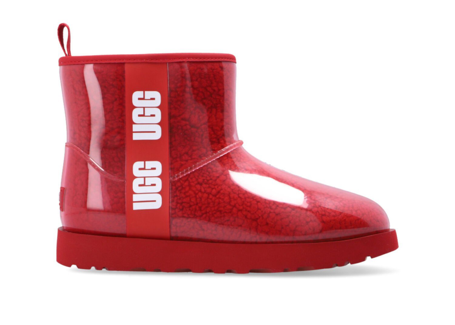 ugg classic clear mini boot samba red (w)