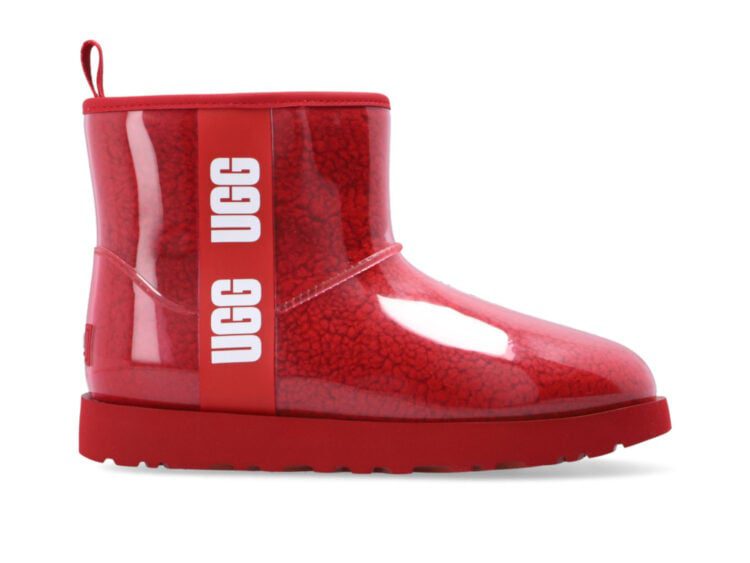 ugg classic clear mini boot samba red (w)