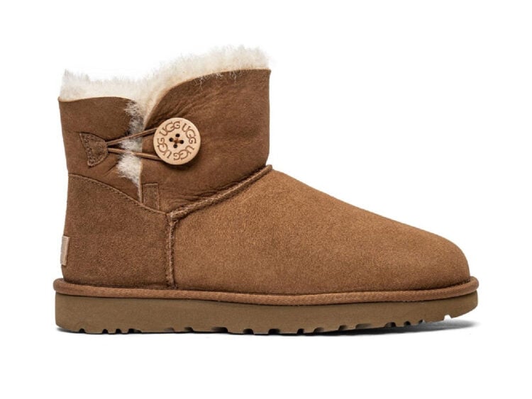 ugg mini bailey button ii chestnut (w)