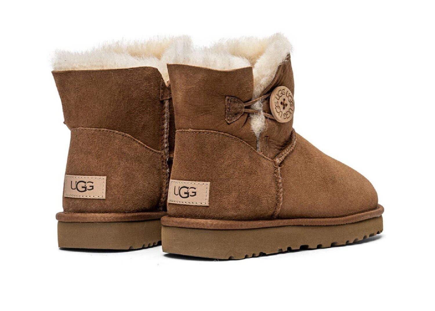 ugg mini bailey button ii chestnut (w)4